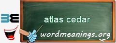 WordMeaning blackboard for atlas cedar